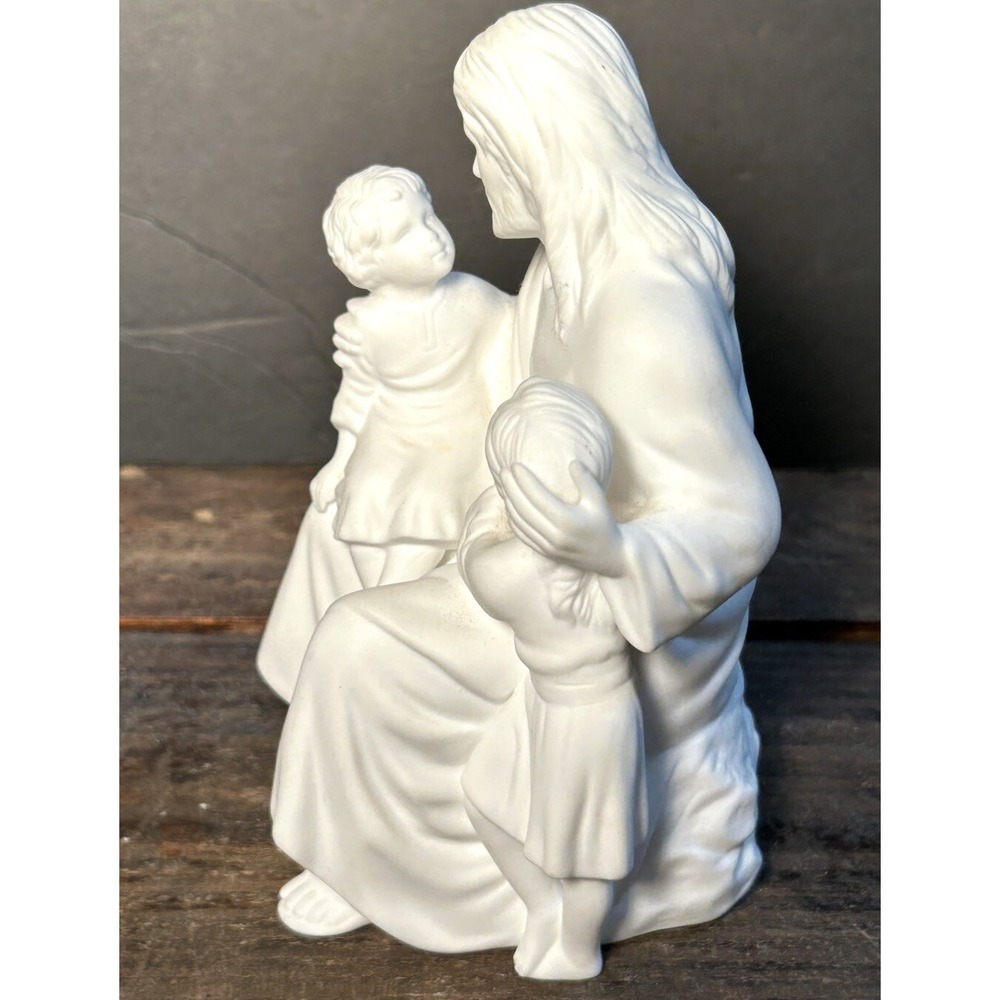 Lenox Childrens Blessing Jesus Figurine Fine Bone China 1989 Vintage White Cream - Picture 5 of 8